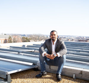 Man sits on roof