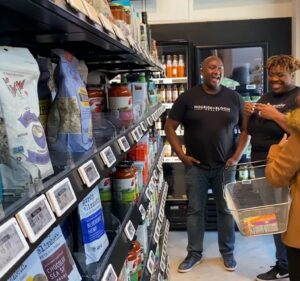 Jamie and Jilea Hemmings in their autonomous shop, Nourish + Bloom.