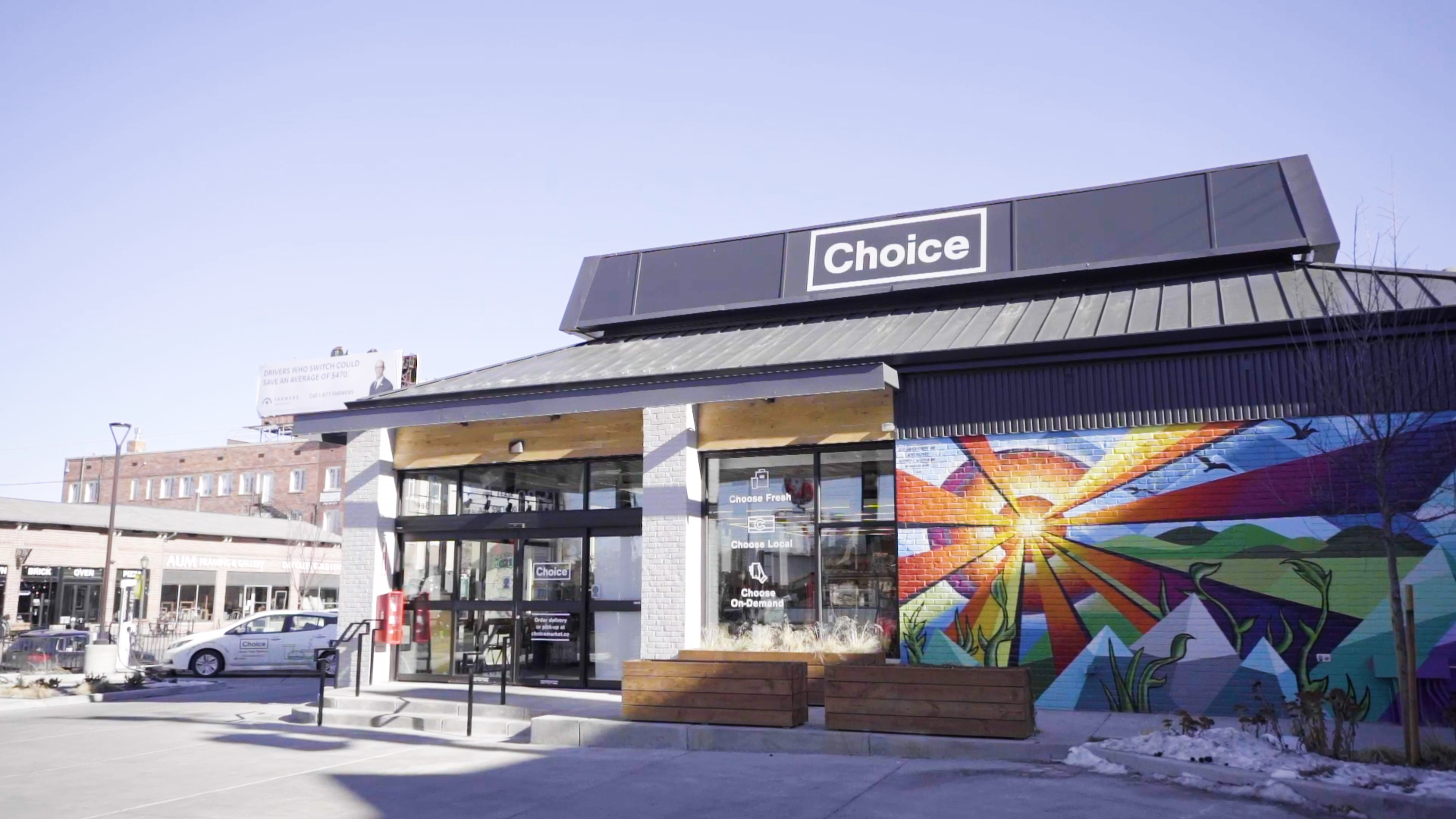 Exterior photo of a Choice Market store. 