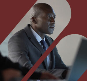 Seated man in a business suit