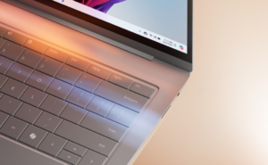 The edge of a laptop